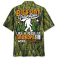 Bigfoot Grandpa Squatchy Hawaiian Shirt For Coastal Travel, Casual Events, And Comfortable Summer Wear