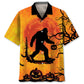 Halloween Bigfoot Hawaiian Shirt For Beach Days, Summer Outings, And Thoughtful Gift Giving