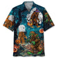 Halloween Bigfoot Hawaiian Shirt For Costume Parties, Summer Travel, And Distinctive Casual Wear
