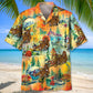 Bigfoot Hiking Funny Hawaiian Shirt For Beachside Event, Resort Holiday, And Weekend Wear