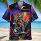 Bigfoot Hiking Night Hawaiian Shirt For Coastal Festival And Seasonal Wardrobe