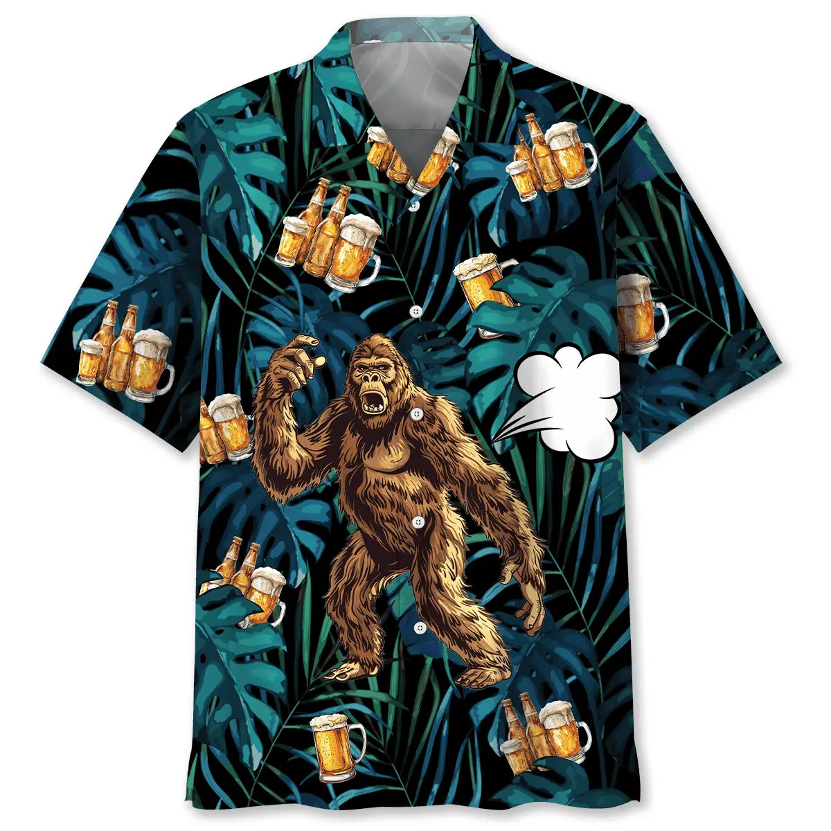 Bigfoot Fuel Price Humor Hawaiian Shirt For Island Vacations, Weekend Events, And Relaxed Everyday Outfits