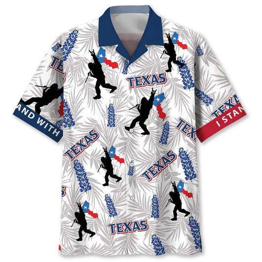 Bigfoot Texas Pride Hawaiian Shirt For Nature Fans, Resort Trips, And Comfortable Warm Weather Wear