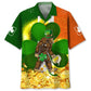 Bigfoot Irish Saint Patrick's Day Hawaiian Shirt For Island Vacations, Resort Wear, And Relaxed Seasonal Style