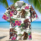 Bigfoot Mountain Bike Summer Hawaiian Shirt For Vacation Cruise, Resort Escape, And Seasonal Wardrobe