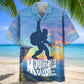 Bigfoot Mountain Hiking Hawaiian Shirt For Beach Party, Poolside Gathering, And Comfortable Travel Wear