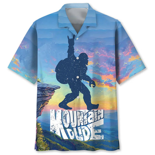 Bigfoot Mountain Hiking Hawaiian Shirt For Coastal Adventure, Tropical Retreat, And Thoughtful Gifting