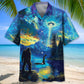 Bigfoot Lake Monster UFO Hawaiian Shirt For Resort Trips, Coastal Parties, And Warm Weather Style