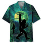 Bigfoot Night Fishing Hawaiian Shirt For Outdoor Event, Beach Travel, And Thoughtful Gifting