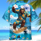 Bigfoot Surfing Hawaiian Shirt For Island Vacations, Resort Wear, And Relaxed Seasonal Style