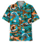 Bigfoot Surfing Hawaiian Shirt For Coastal Travel, Casual Events, And Comfortable Summer Wear