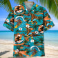 Bigfoot Surfing Hawaiian Shirt For Coastal Travel, Casual Events, And Comfortable Summer Wear