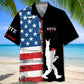Bigfoot American Heritage Hawaiian Shirt For Beachside Event, Resort Holiday, And Casual Outdoor Style