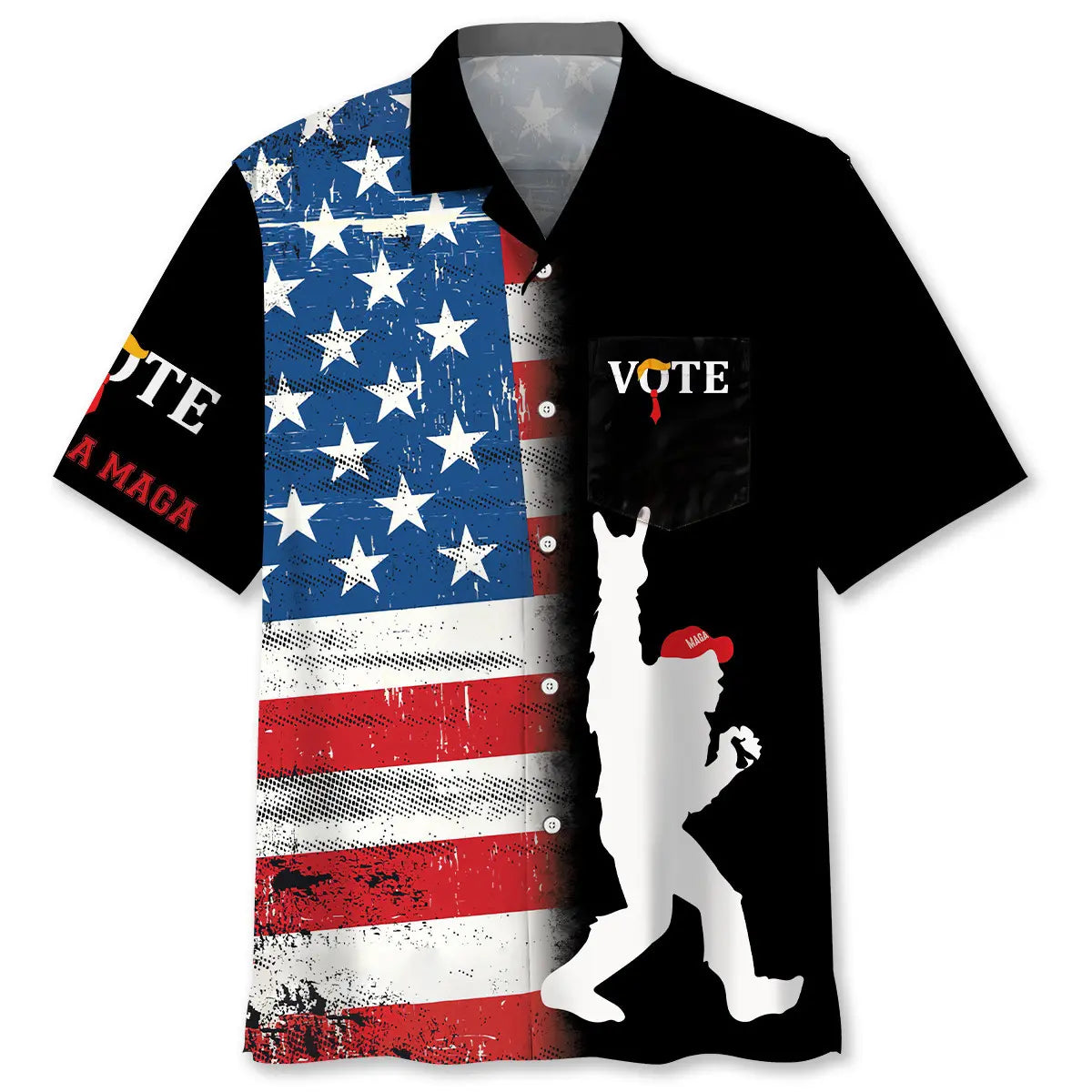 Bigfoot American Heritage Hawaiian Shirt For Weekend Escape And Resort Wear