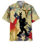 Bigfoot Texas Happy July Vintage Hawaiian Shirt For Coastal Adventure, Resort Escape, And Seasonal Wardrobe
