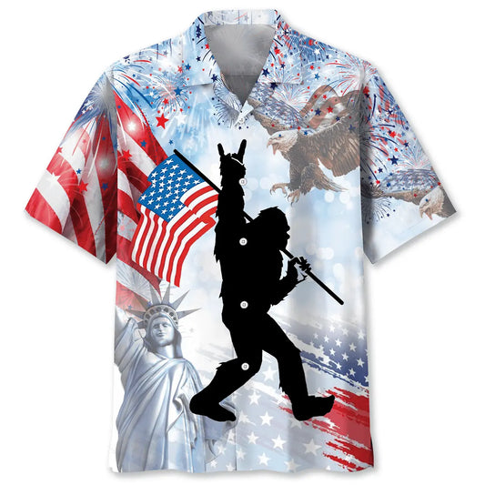 Bigfoot USA Hawaiian Shirt For Vacation Cruise And Summer Event Style