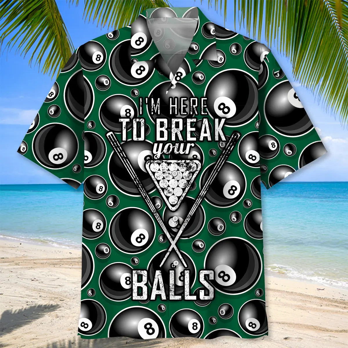 Billiard Break Hawaiian Shirt For Coastal Travel, Casual Events, And Comfortable Summer Wear