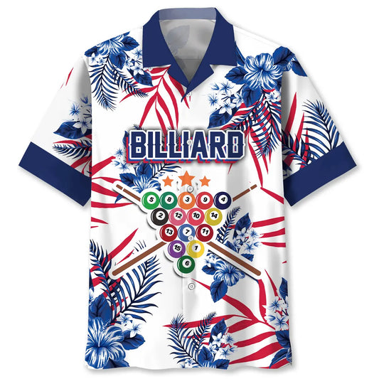 Billiard Creative Pattern Hawaiian Shirt For Beach Days, Summer Outings, And Thoughtful Gift Giving