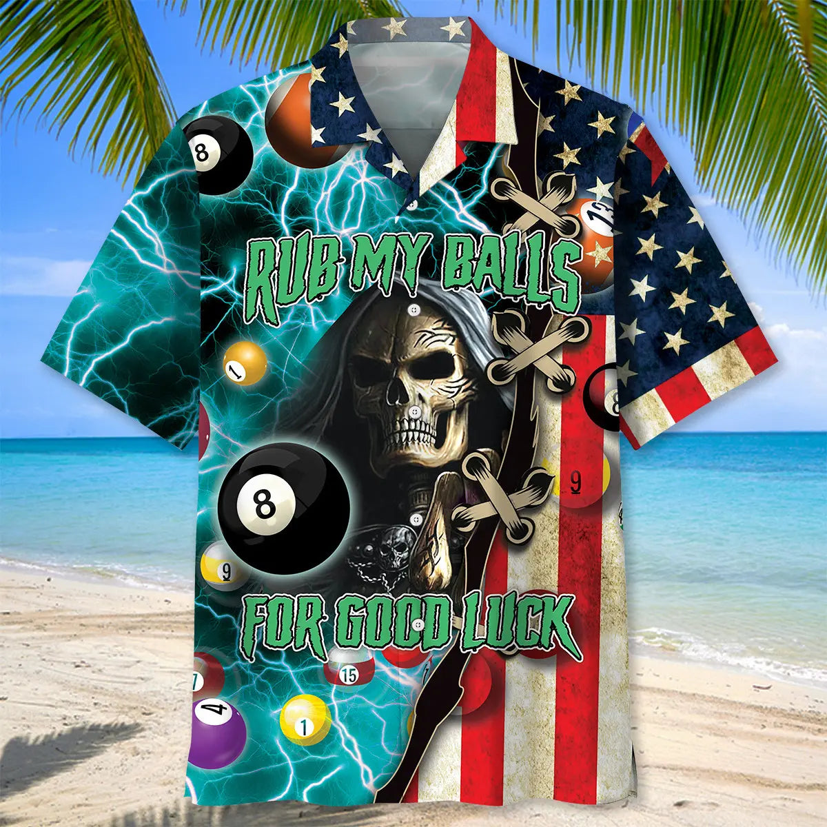 Billiard Luck Hawaiian Shirt For Coastal Travel, Casual Events, And Comfortable Summer Wear
