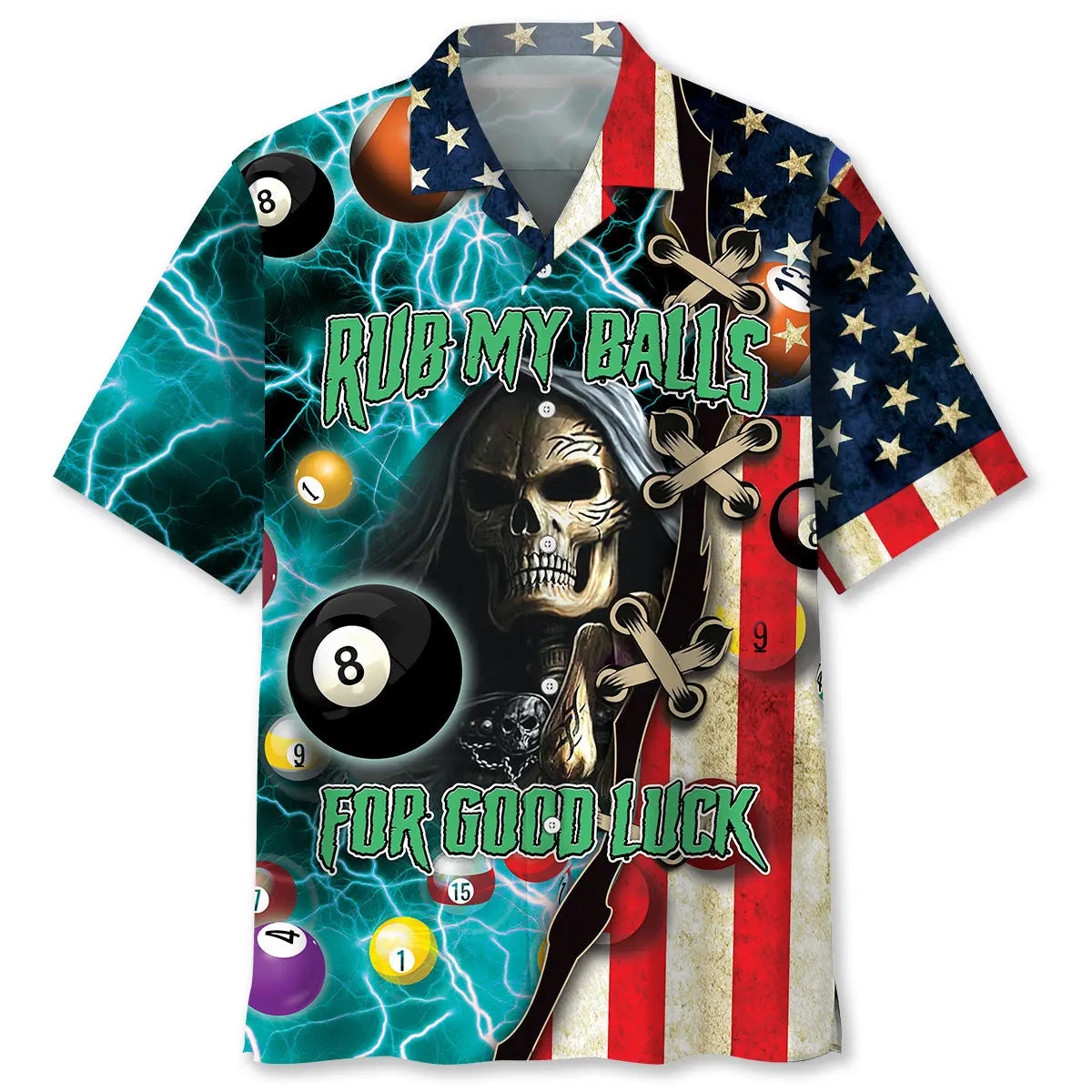 Billiard Luck Hawaiian Shirt For Coastal Travel, Casual Events, And Comfortable Summer Wear