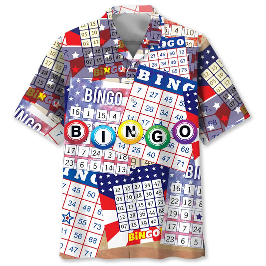American Bingo Hawaiian Shirt For Tropical Holidays, Outdoor Gatherings, And Everyday Comfort