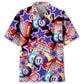 Neon Bingo Hawaiian Shirt For Summer Vacation, Beach Travel, And Casual Wear