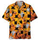 Halloween Black Cat Boo Hawaiian Shirt For Island Vacations, Resort Wear, And Relaxed Seasonal Style