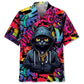 Colorful Black Cat Hawaiian Shirt For Beach Days, Summer Outings, And Thoughtful Gift Giving