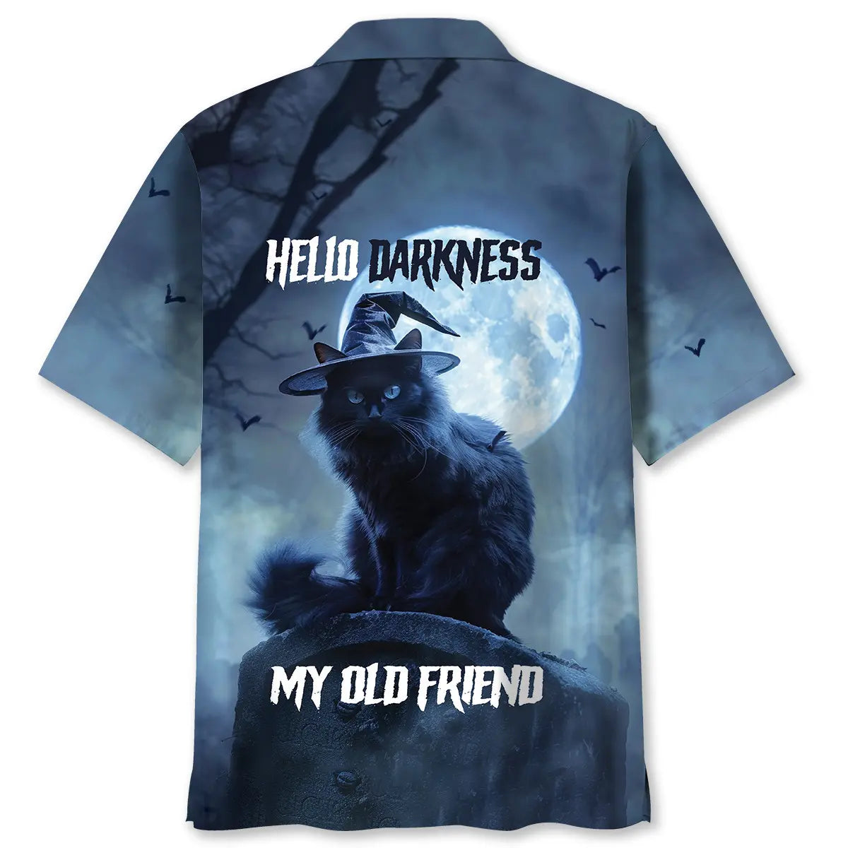 Black Cat Mysterious Companion Hawaiian Shirt For Animal Lovers, Beach Travel, And Casual Summer Style