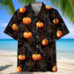 Halloween Black Cat Pumpkin Hawaiian Shirt For Costume Parties, Summer Travel, And Distinctive Casual Wear