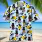 Summer Black Cat Hawaiian Shirt For Nature Fans, Resort Trips, And Comfortable Warm Weather Wear