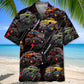 Black Monster Truck Hawaiian Shirt For Beach Days, Summer Outings, And Thoughtful Gift Giving