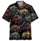 Black Monster Truck Hawaiian Shirt For Beach Days, Summer Outings, And Thoughtful Gift Giving