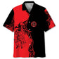 Black And Red Firefighter Hawaiian Shirt For Island Getaway And Memorable Gifting