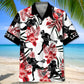 Black Red Lacrosse Hawaiian Shirt For Beach Days, Summer Outings, And Thoughtful Gift Giving