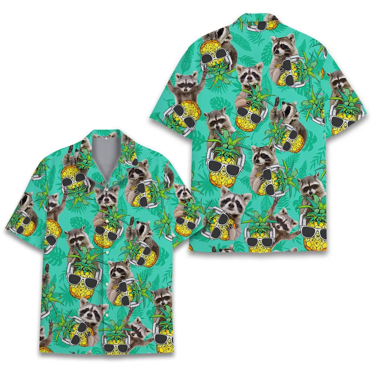 Tropical Island Raccoon Aloha Hawaiian Shirt For Beach Days, Summer Outings, And Thoughtful Gift Giving