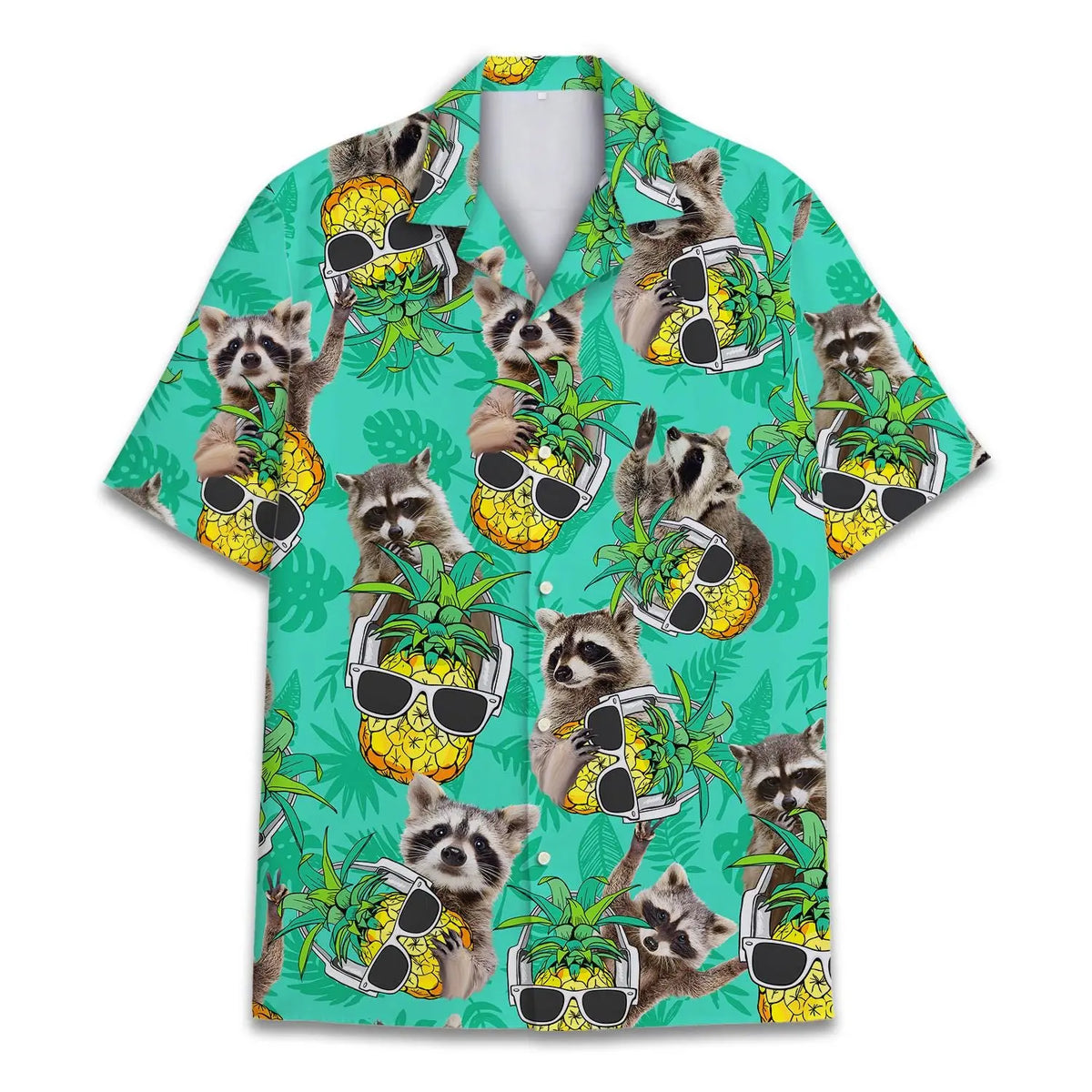 Tropical Island Raccoon Aloha Hawaiian Shirt For Beach Days, Summer Outings, And Thoughtful Gift Giving