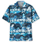 Blue Chinese Dragon Hawaiian Shirt For Coastal Travel, Casual Events, And Comfortable Summer Wear