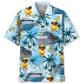 Blue Cruise Duck Hawaiian Shirt For Weekend Escape And Coastal Casual Wear
