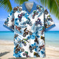 Blue Dirt Bike Racing Hawaiian Shirt For Summer Road Trip And Vacation Outfit