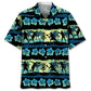 Vintage Blue Disc Golf Hawaiian Shirt For Resort Trips, Coastal Parties, And Warm Weather Style