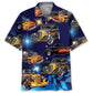 Classic Blue Hot Rod Car Hawaiian Shirt For Motorsport Events, Beach Travel, And Thoughtful Gift Giving