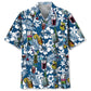 Blue Cocktail Bartender Hawaiian Shirt For Island Getaways, Outdoor Gatherings, And Comfortable Summer Wear
