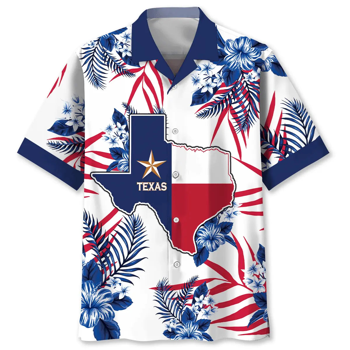 Blue Texas The Lone Star State Proud Hawaiian Shirt For Weekend Escape, Beachside Event, And Everyday Comfort