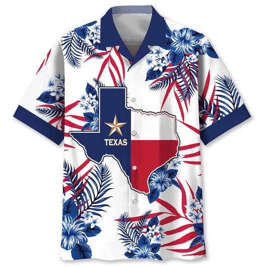 Blue Texas The Lone Star State Proud Hawaiian Shirt For Weekend Escape, Beachside Event, And Everyday Comfort