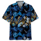Blue Trombone Tropical Hawaiian Shirt For Beach Days And Relaxed Summer Style