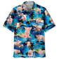 Tropical Blue Pig Hawaiian Shirt For Resort Trips, Coastal Parties, And Warm Weather Style