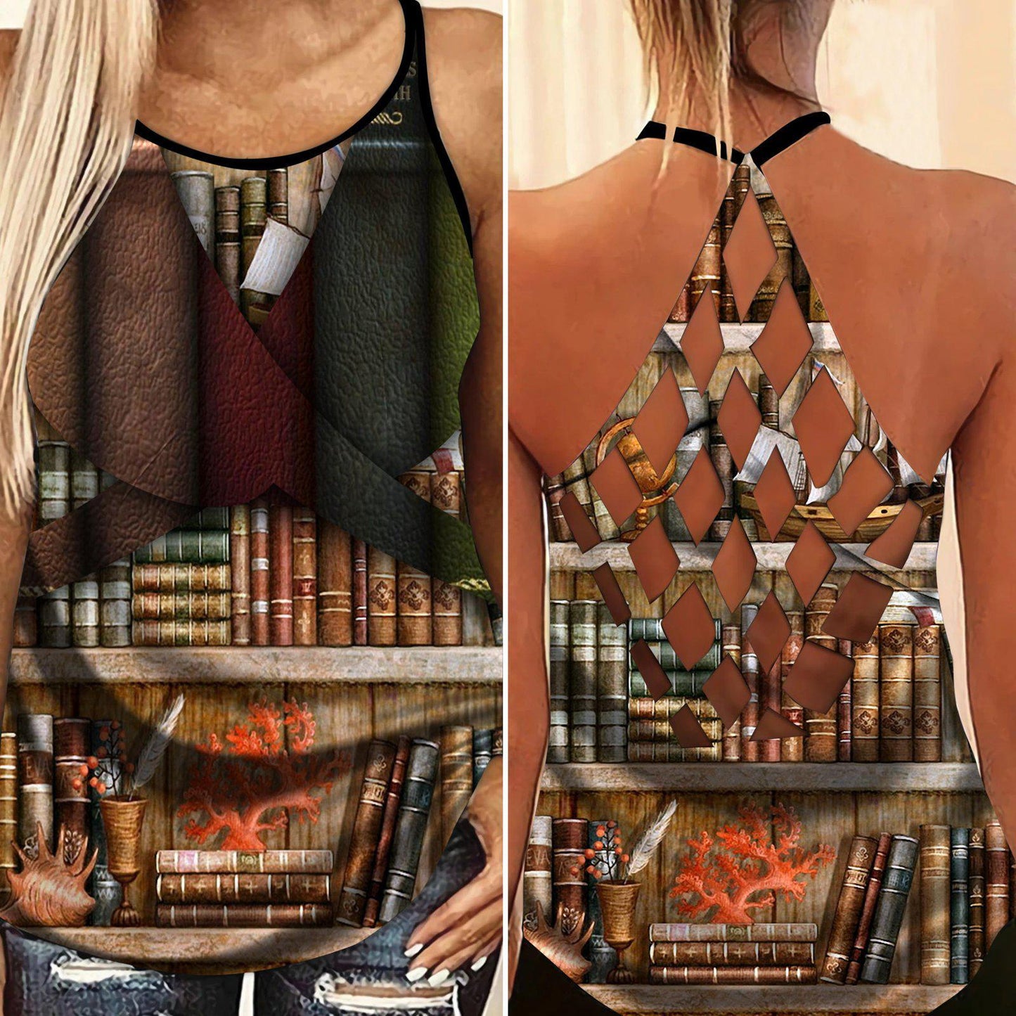 Books Like Life Hollow Tank Top For Fitness Activities And Relaxed Style