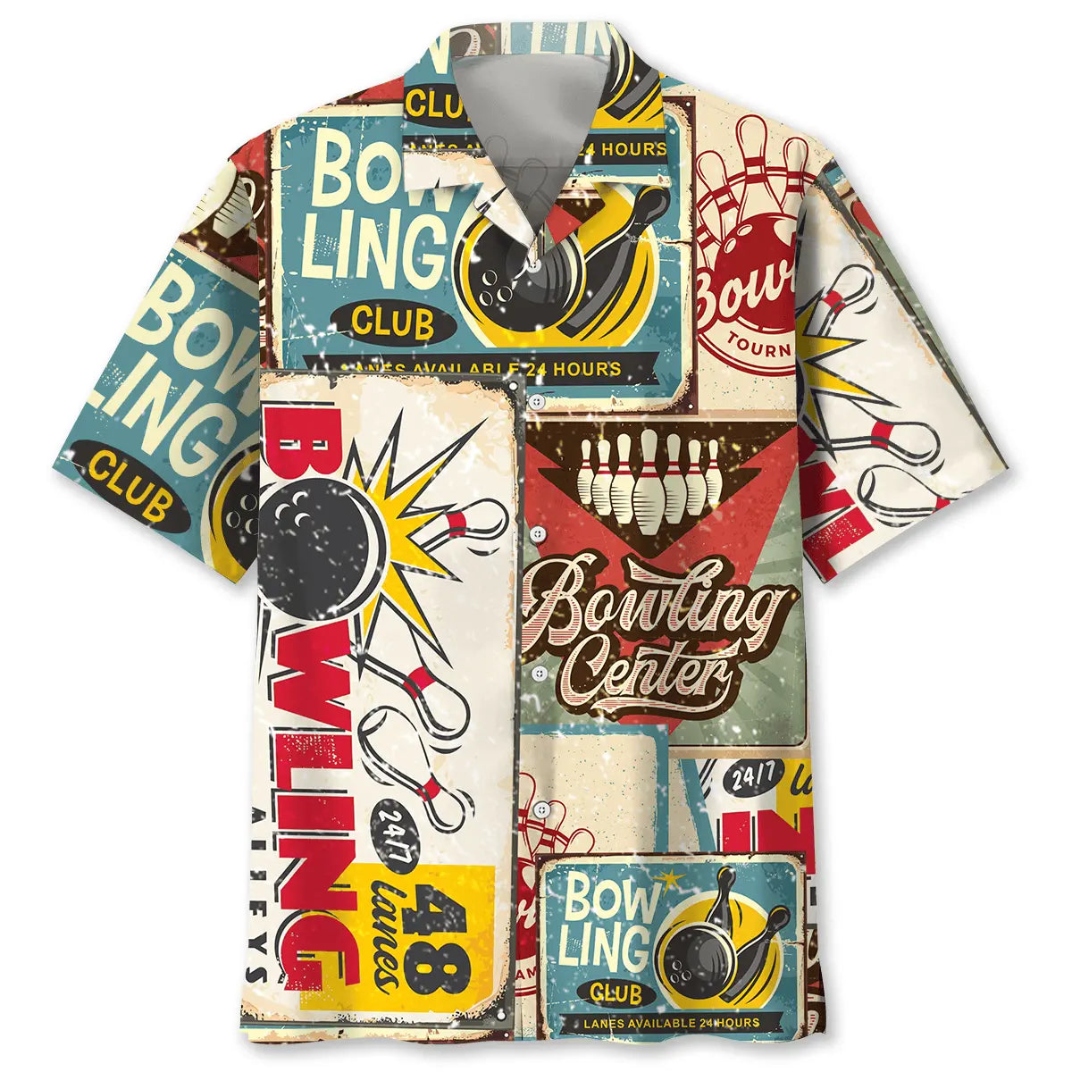 Hawaiian Shirt / Adults / S Bowling Club Vintage Hawaiian Shirt