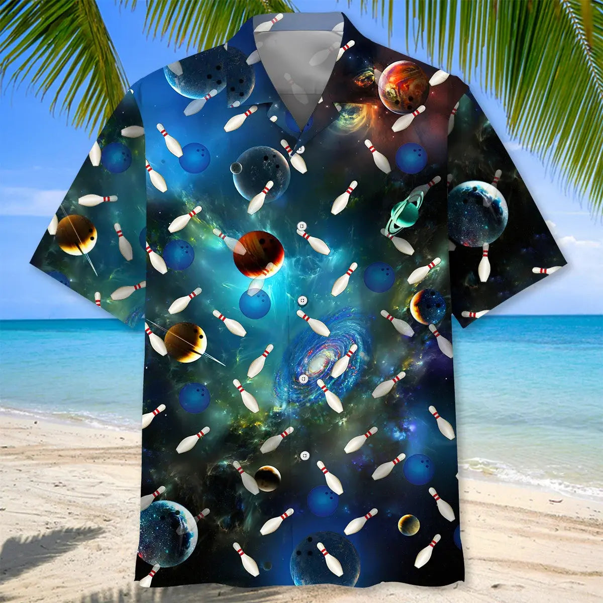 Bowling Space Hawaiian Shirt For Beach Days, Summer Outings, And Thoughtful Gift Giving